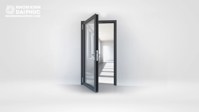 Cửa Nhôm Yongxing Hệ 55 - Cửa Đi Mở Quay 1 Cánh