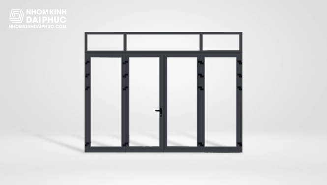 Cửa Nhôm Yongxing Hệ 55 - Cửa Đi Mở Quay 4 Cánh