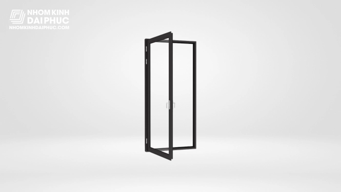 Cửa nhôm Yongxing hệ 55 vát cạnh - cửa đi mở quay 1 cánh