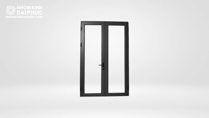 Cửa nhôm Yongxing hệ 55 vát cạnh - cửa đi mở quay 2 cánh