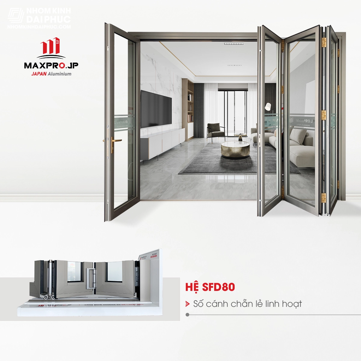 Cửa Nhôm Maxpro Hệ 80