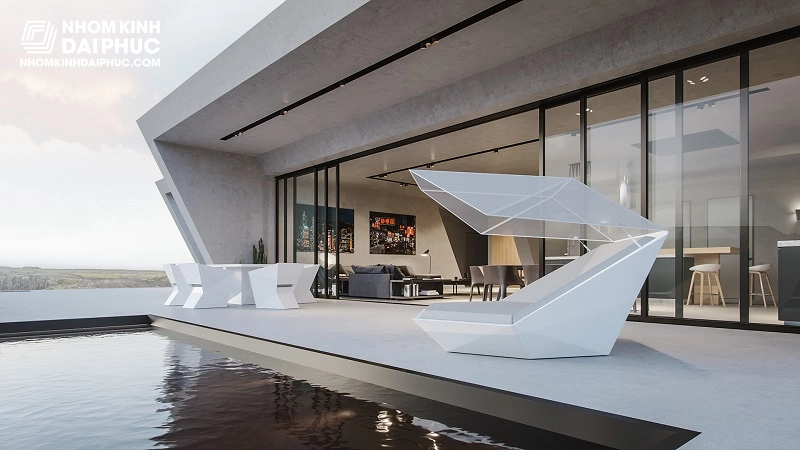 Cửa trượt 3 ray nhôm Kogen