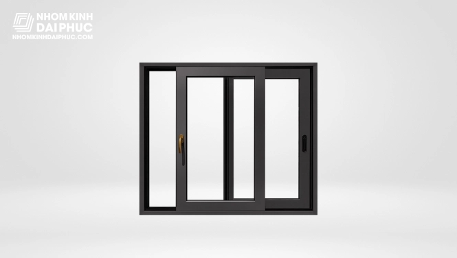 Cửa nhôm Yongxing hệ 94 mở lùa - cửa 2 cánh