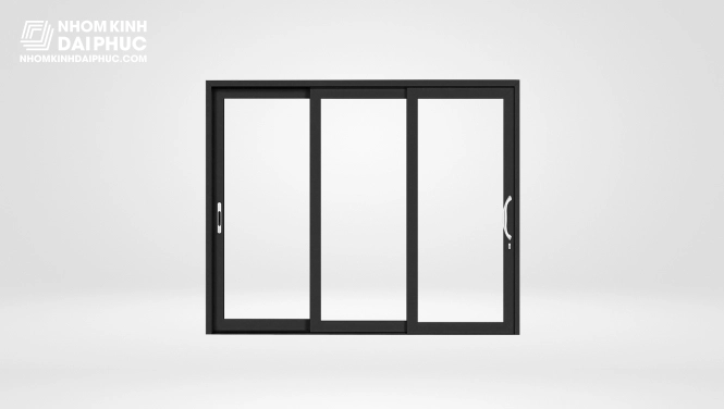 Cửa nhôm Yongxing hệ 94 mở lùa - cửa 3 cánh