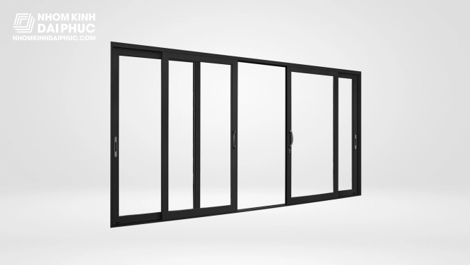 Cửa nhôm Yongxing hệ 94 mở lùa - cửa 4 cánh