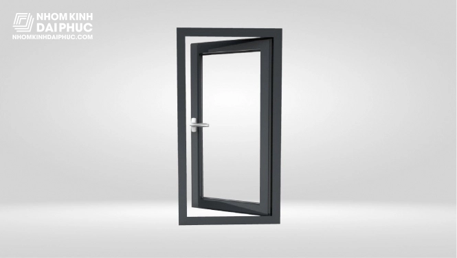 Cửa nhôm Yongxing hệ 8090 - cửa sổ mở quay 1 cánh