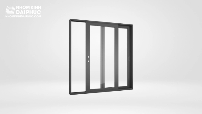 Cửa nhôm Yongxing hệ 55 lùa 2 cánh