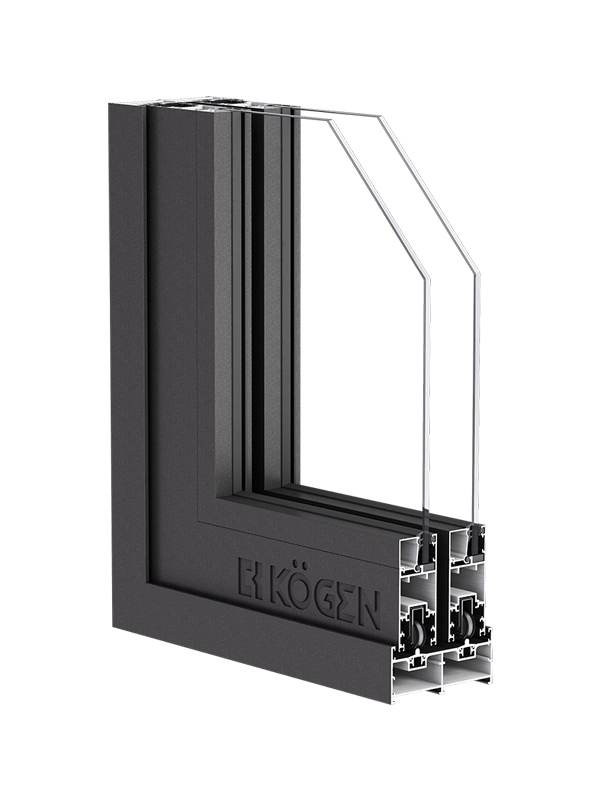 Mặt cắt cửa sổ nhôm Kogen