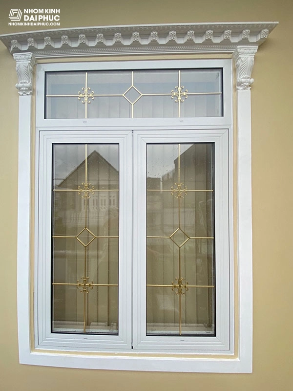 Cửa sổ nhôm kính hộp nan hoa sử dụng trong nhà ở dân dụng
