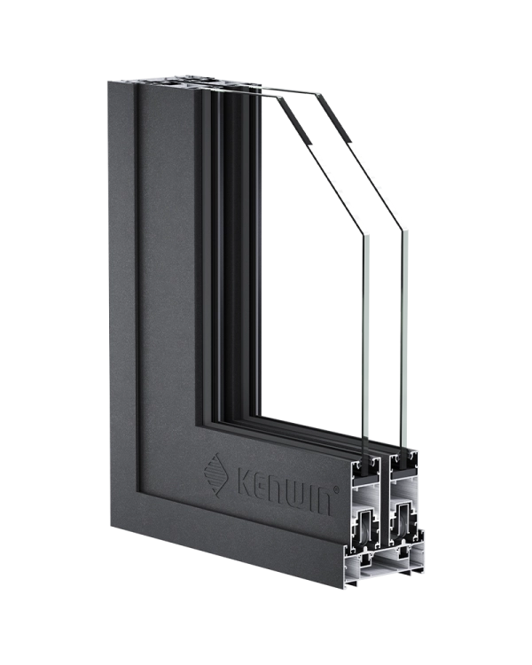 Mặt cắt cửa sổ mở trượt nhôm Kenwin hệ 55S