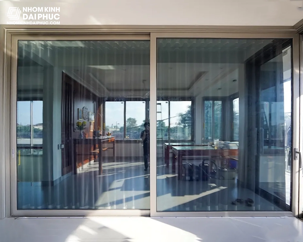 Cửa Trượt Nâng 2 Cánh Nhôm Maxpro