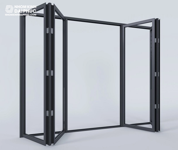 Cửa Xếp Gấp Ẩn Bản Lề Nhôm Kogen Hệ 68