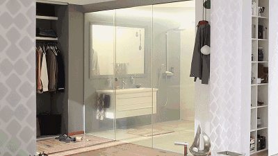 Kính điện ngăn phòng tắm