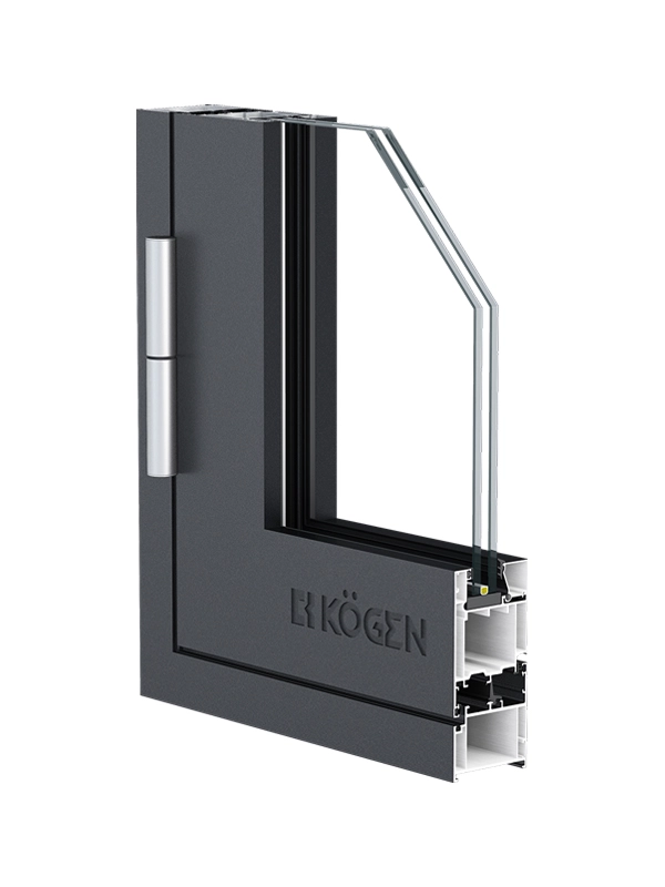 Mặt cắt cửa nhôm Kogen hệ 60