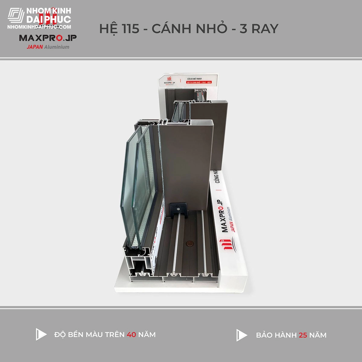 Ray Cửa Nhôm Maxpro Hệ 115