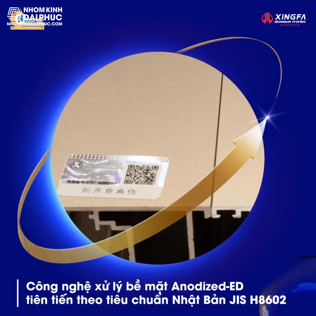 Xingfa 55 sơn Anode có tính thẩm mỹ và đa dạng màu sắc