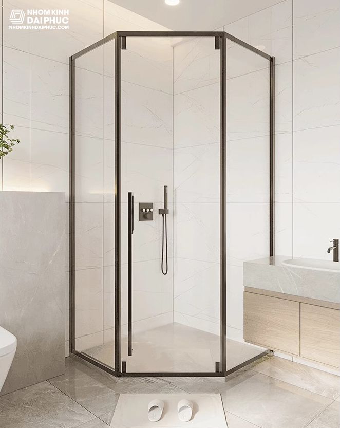 Phòng tắm kính trượt 135 độ