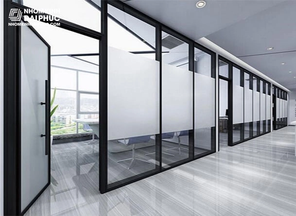 Vách kính nhôm xingfa ngăn phòng