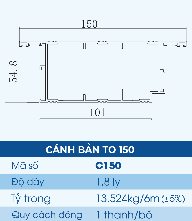 C150 - Cánh bản to 150