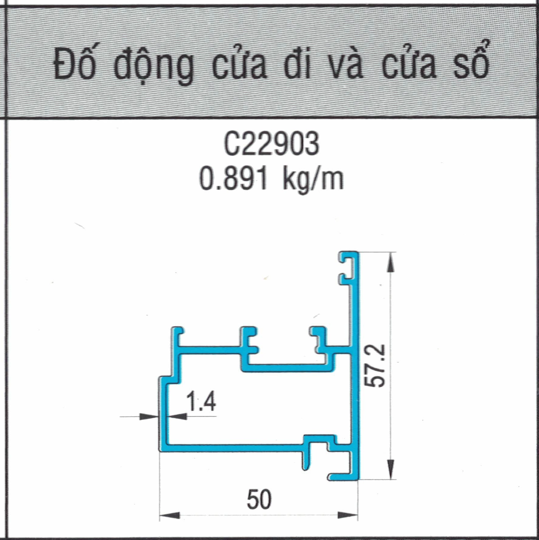 C22903 - Đố động dùng chung cửa đi và cửa sổ