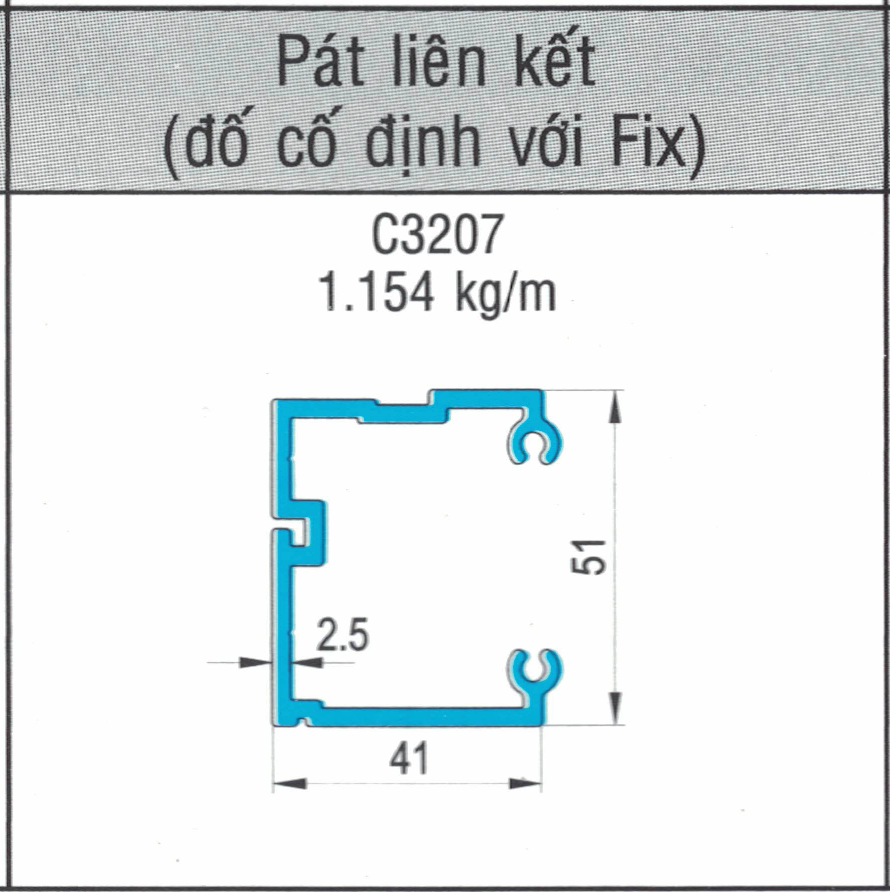 C3207 - Pát liên kết đố cố định với fix