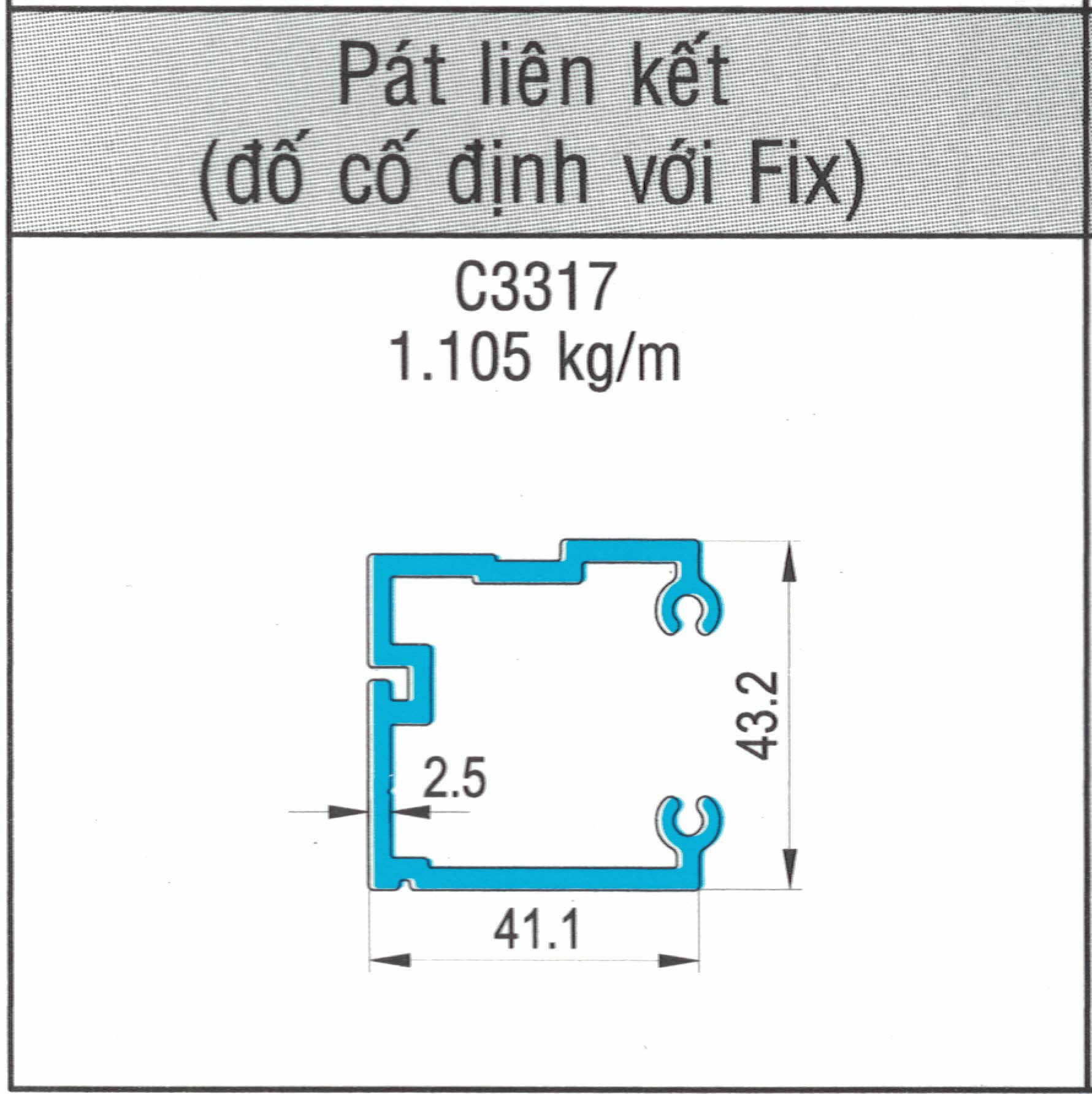 C3317 - Pát liên kết đố cố định với fix