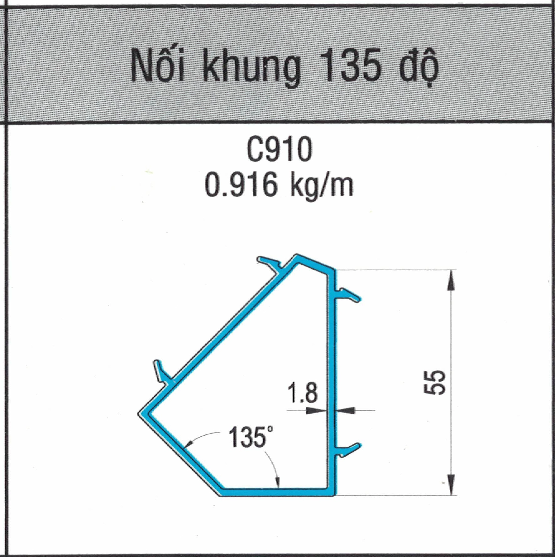 C910 - Nối khung 135 độ