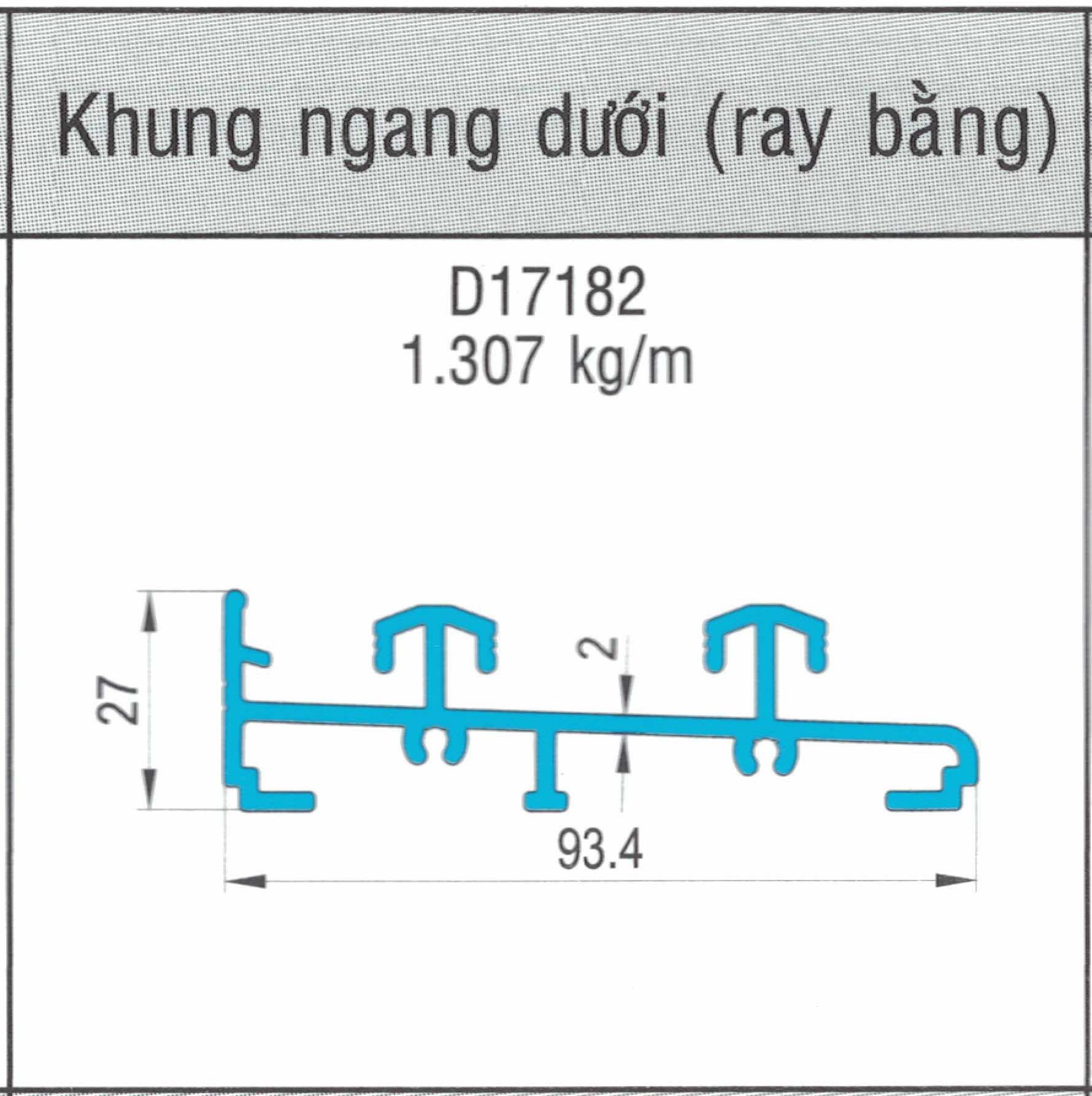 D17182 - Khung ngang dưới (ray bằng)