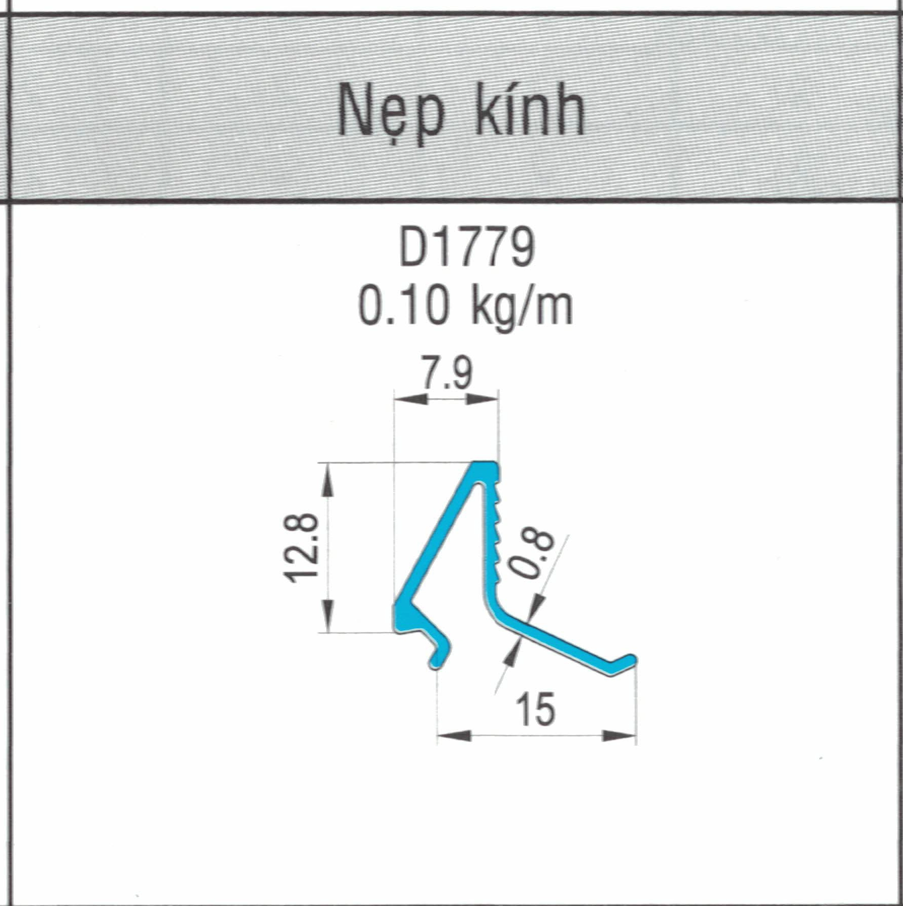 D1779 - Nẹp kính hộp hệ 93