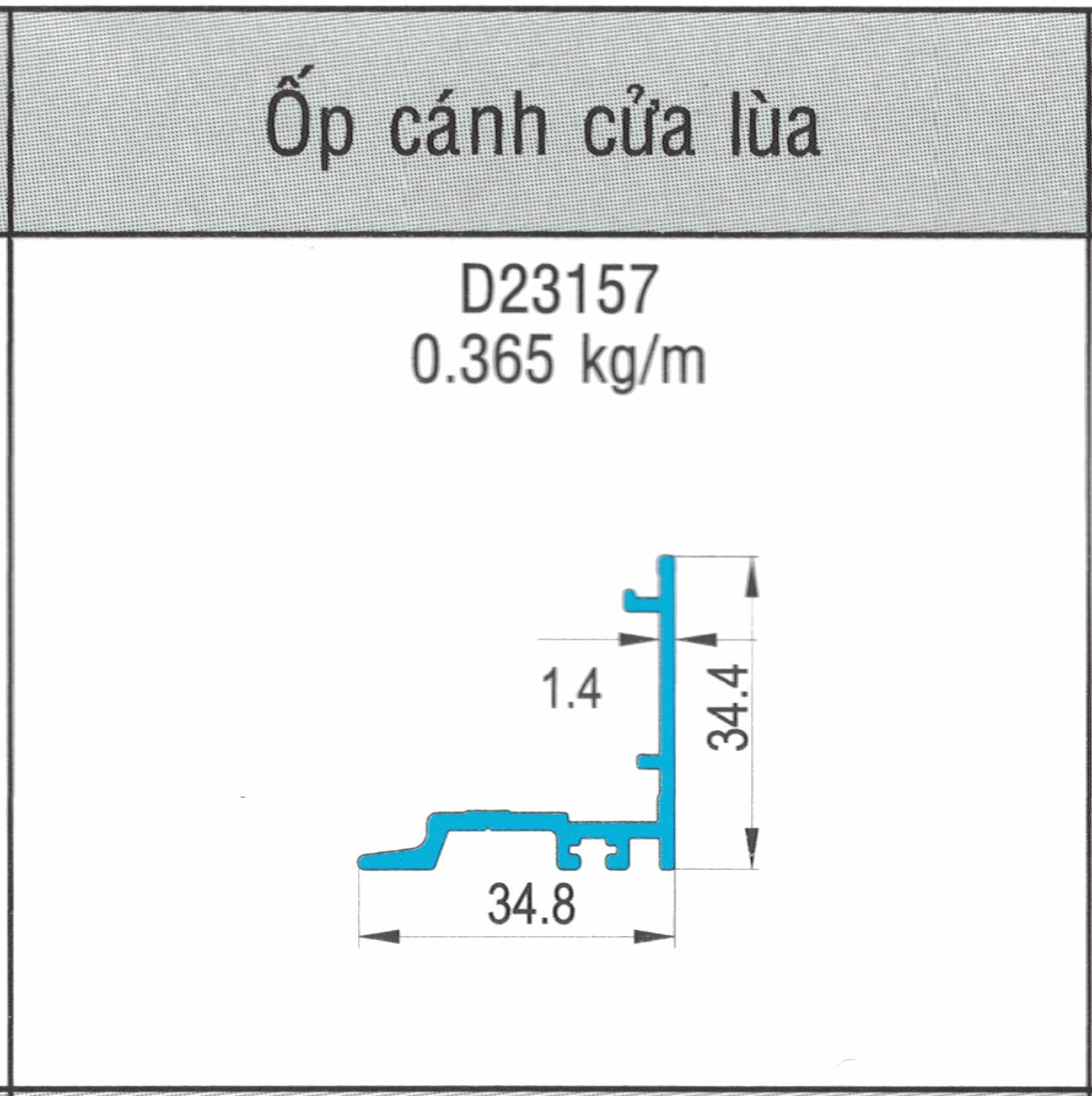 D23157 - Ốp móc cánh cửa lùa 55