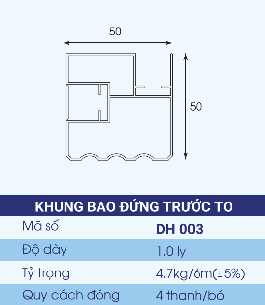 DH-003 - Khung bao đứng trước to
