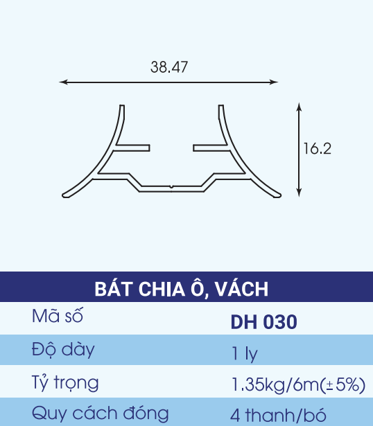 DH-030 - Bát chia ô, vách