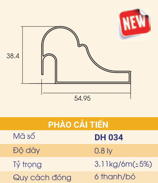 DH-034 - Phào cải tiến