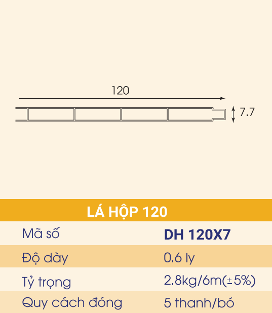 DH-120X7 - Lá hộp 120