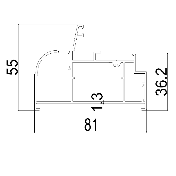 EA45 - Khung bao vách 81 hệ trượt quay