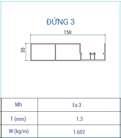 EU-3 - Khung bao đứng 3 cánh