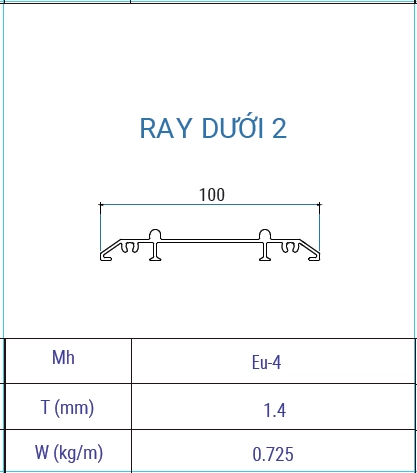 EU-4 - Ray dưới 2 ray