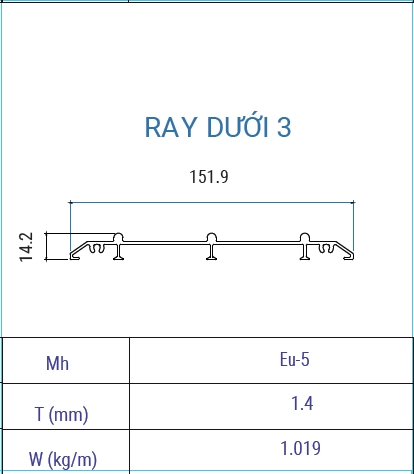 EU-5 - Ray dưới 3 ray