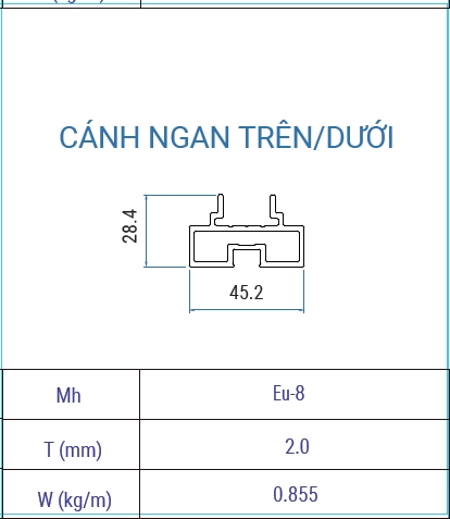 EU-8 - Cánh ngang trên/dưới