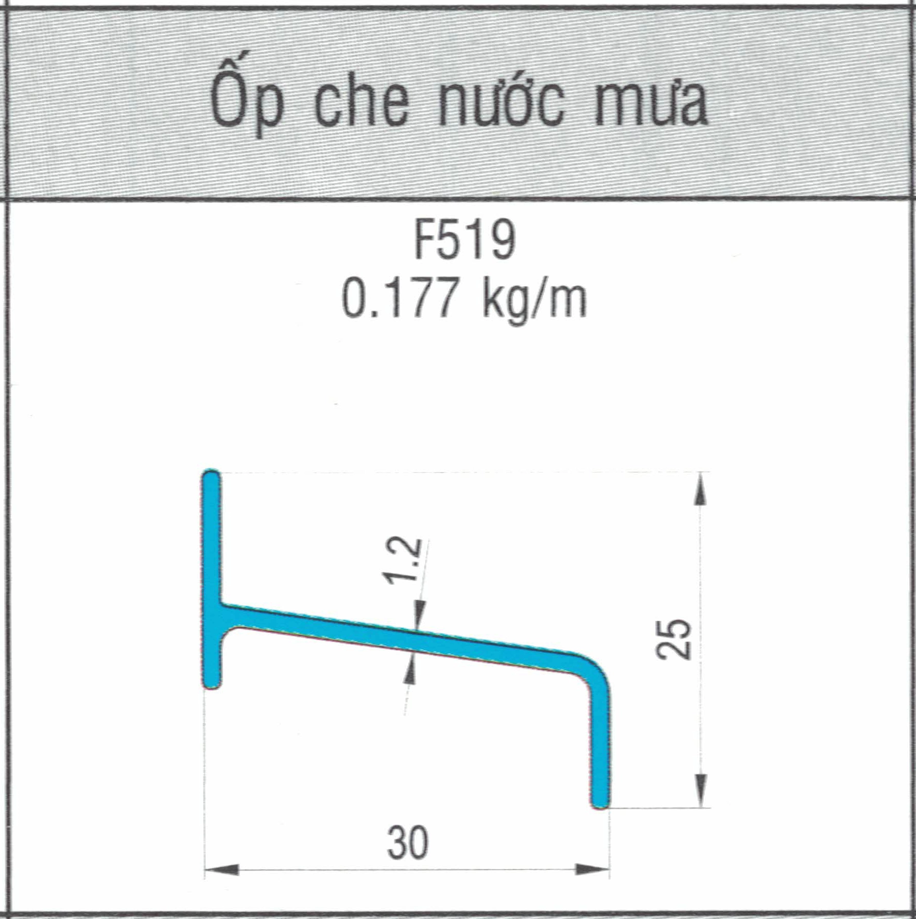 F519 - Ốp che nước mưa