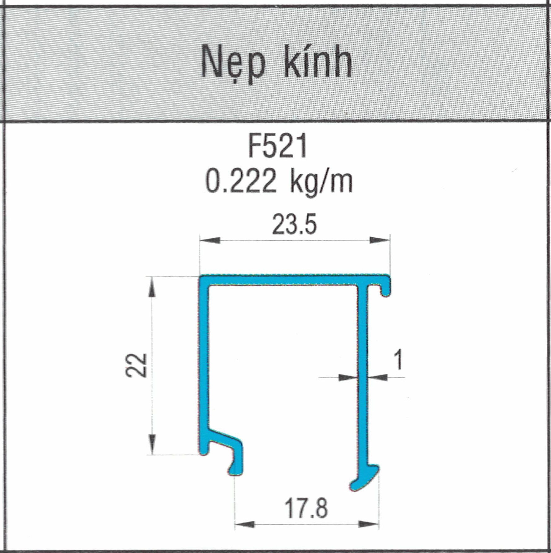 F521 - Nẹp kính