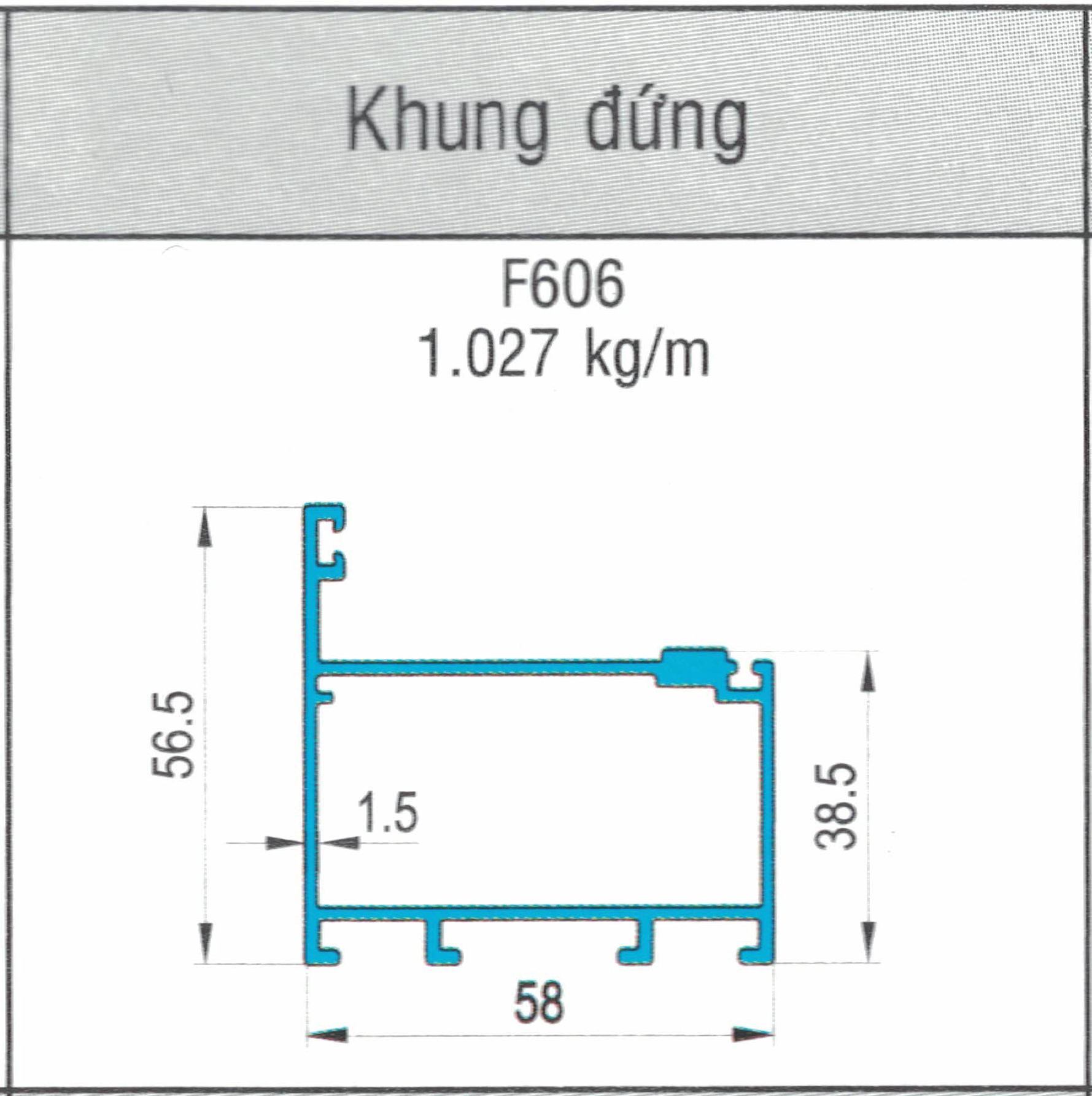F606 - Khung bao đứng xếp trượt