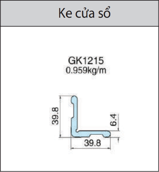 GK1215 - Ke cửa sổ mặt dựng xingfa hệ 65