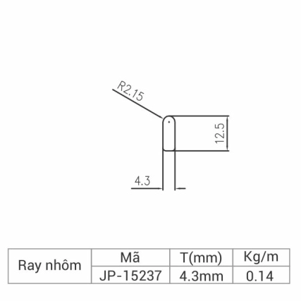 JP-15237 - Ray nhôm 115
