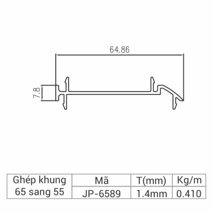 JP-6589 - Ghép khung 65 sang 55