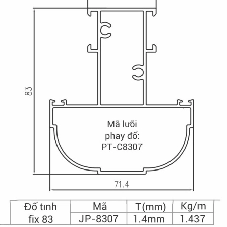 JP-8307 - Đố tĩnh chia fix 83
