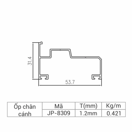 JP-8309 - Ốp chân cánh 83
