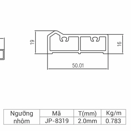 JP-8319 - Ngưỡng cửa 83