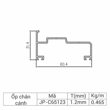 JP-C65123 - Ốp chân cánh 65