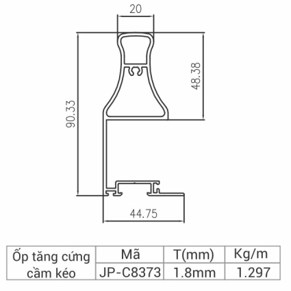 JP-C8373 - Ốp tăng cứng cầm kéo 83